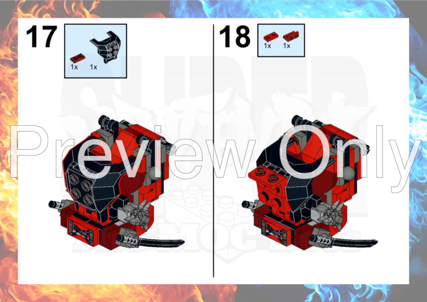 LEGO MOC-232480 Deadpool Mech Armor by Vintend0 | Rebrickable - Build ...