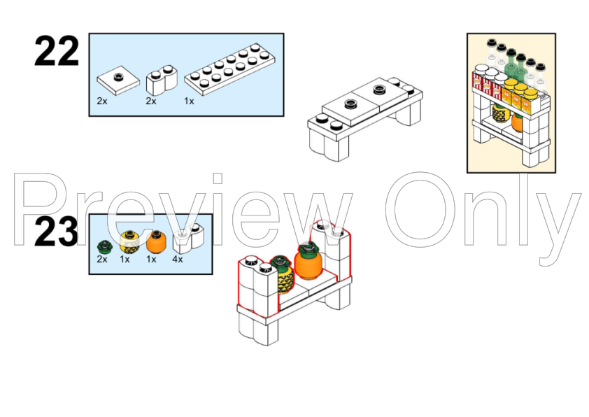 Matcha Lego Set Mini Instructions.pdf LEGO MOC-233321 The Supermarket - Mini modular by BeckysBricksUK ...