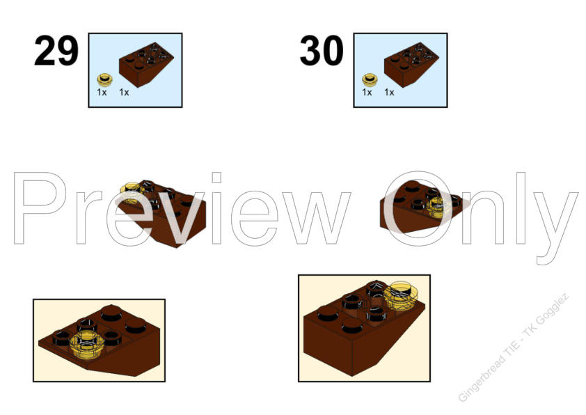 LEGO MOC-238305 Gingerbread TIE/ad Advanced x1 (40806 Alternate