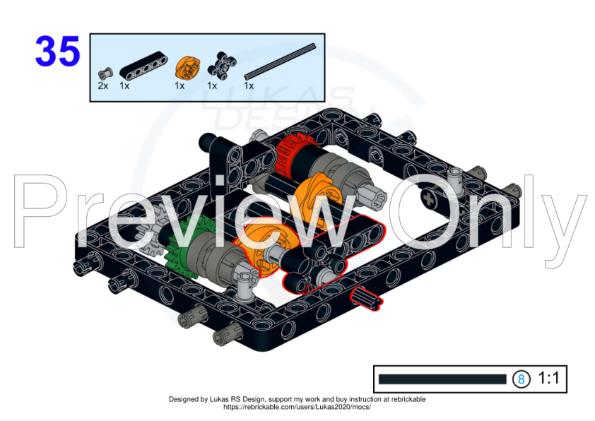 LEGO MOC-240475 Ferrar* Hypercar 499P 2025 Edition car no. 51 1:8