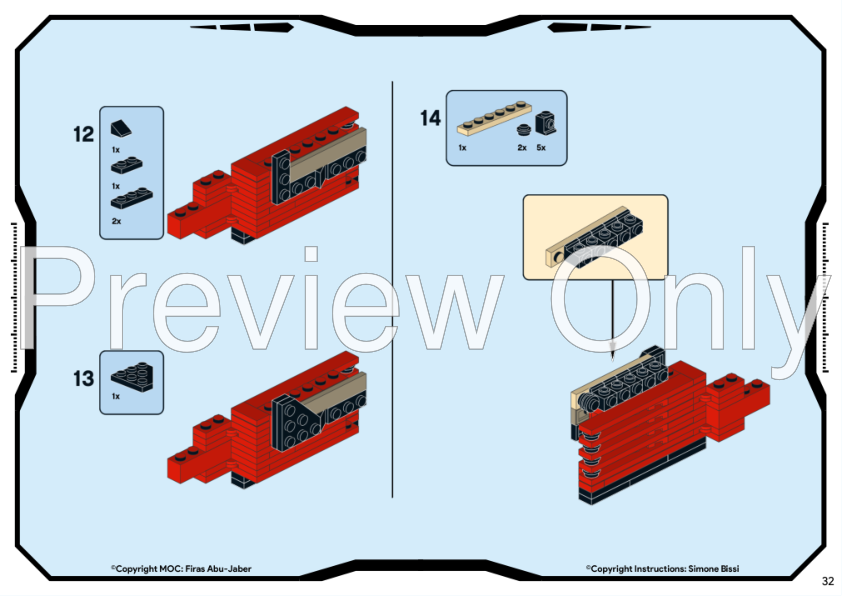 LEGO MOC-24335 Ferrari Testarossa, coupe, roadster, 2 in 1