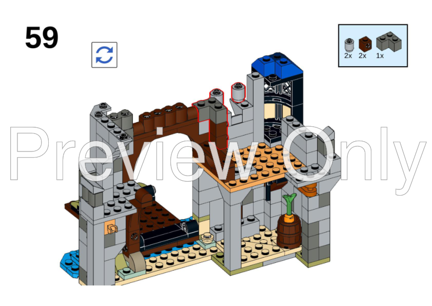 LEGO MOC Castle of the Horse Knight - Alternate Build 1x31168 by