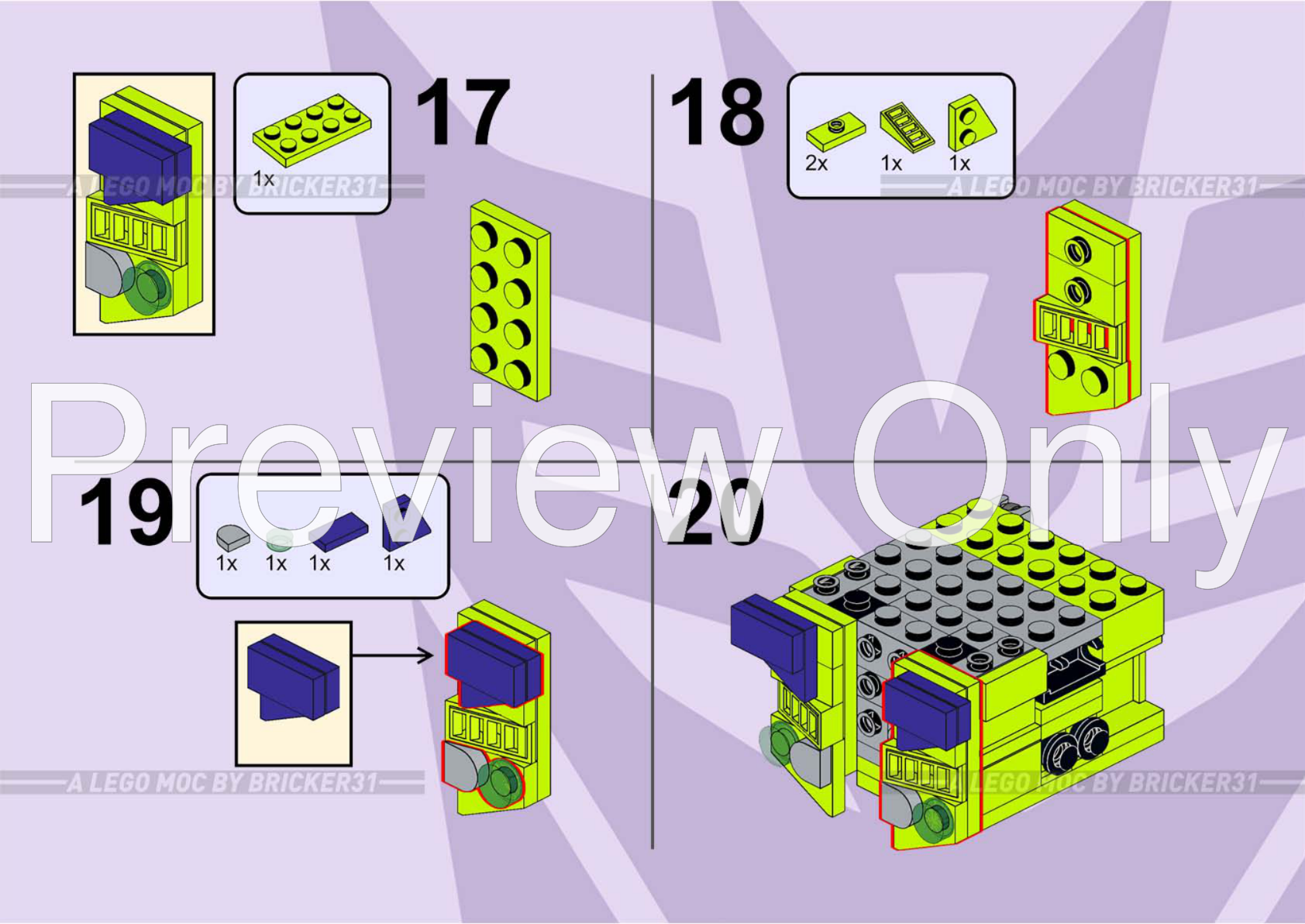 LEGO MOC-244105 MOC - Brickheadz DEVASTATOR by Bricker31