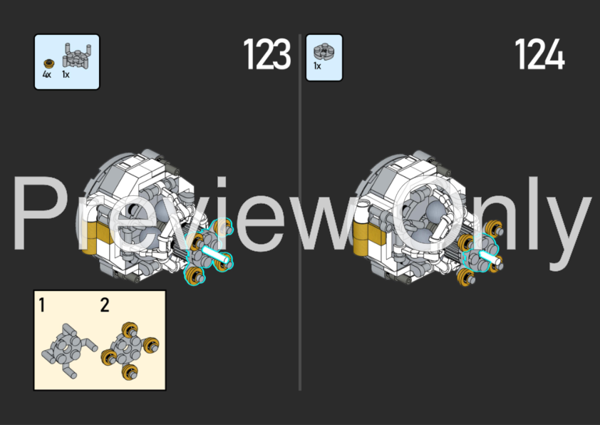 LEGO MOC-244787 NERVA Mars Mission IMIS Spacecraft 1:110 Scale by