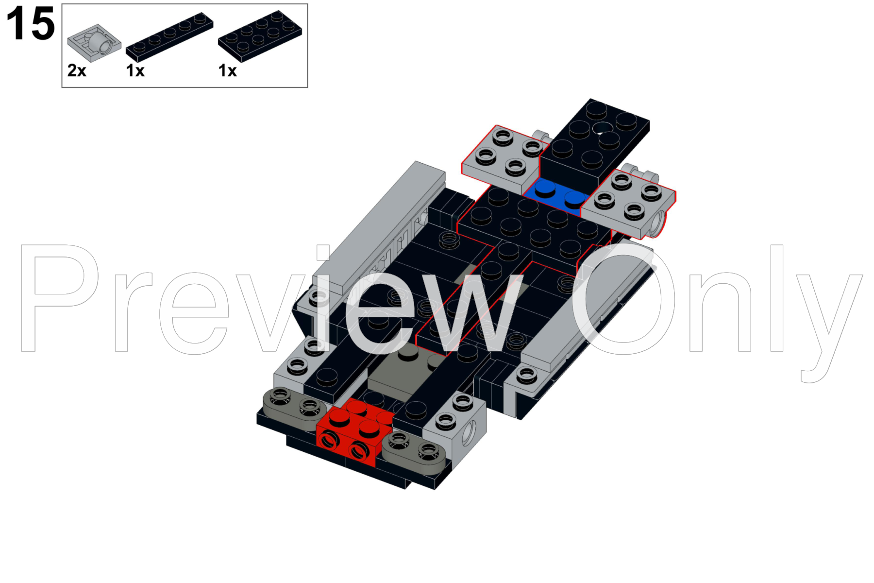 Lego User Guide Layout LEGO MOC-247624 Delorean by BrickAtive | Rebrickable - Build with LEGO
