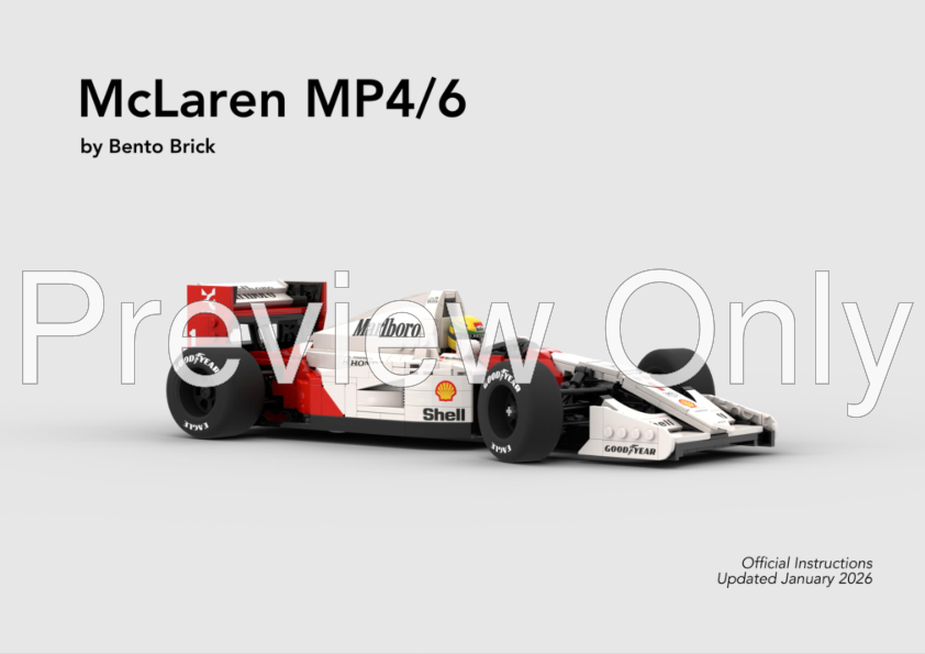 LEGO MOC-247636 McLaren MP4/6 - working V12 by bentobrick