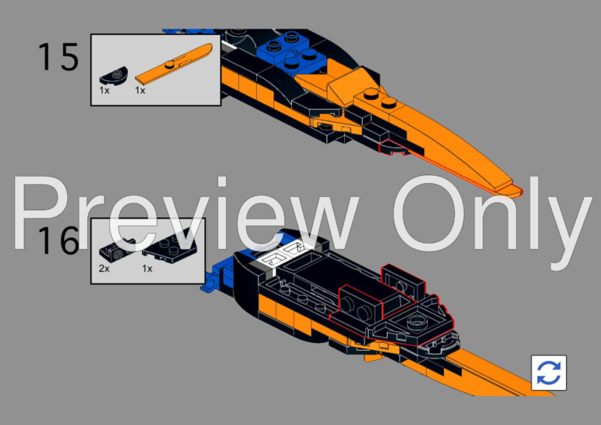 LEGO MOC-249255 Mclaren Xwing (77251 Alternate Build) by nopingrid