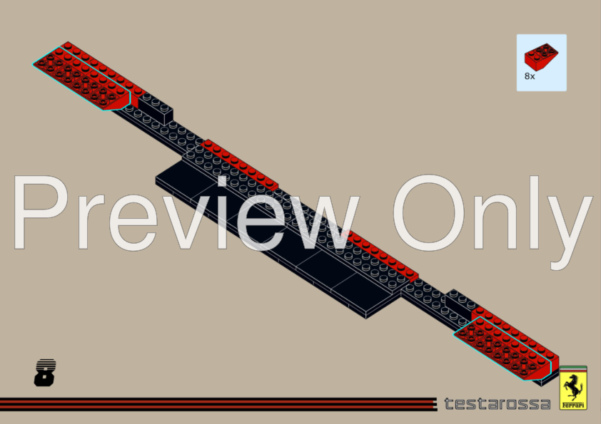 LEGO MOC-250159 1:4 Testarossa Rear End Display by Mani91 | Rebrickable ...