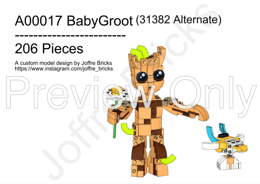 LEGO MOC-252005 Baby Groot (31382 Alternate) by Joffre Bricks