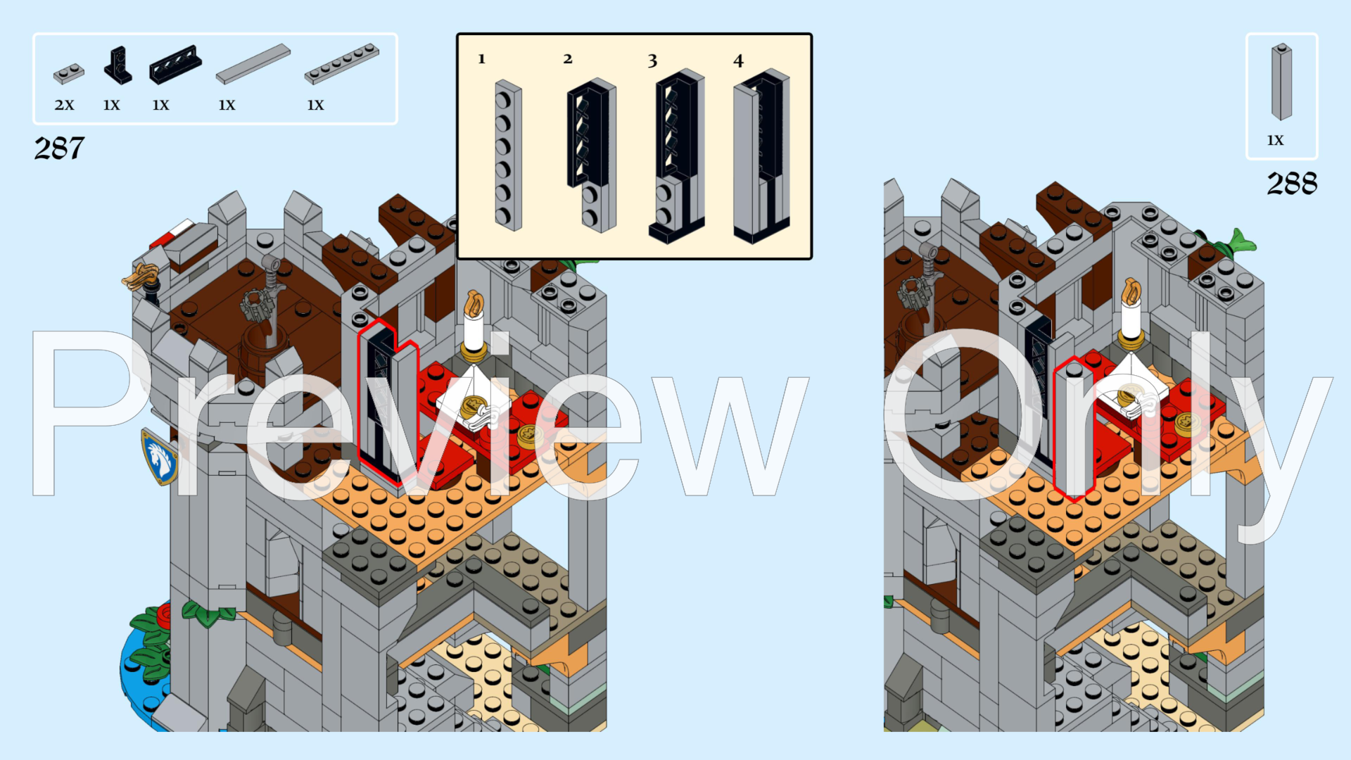 LEGO MOC-254878 Medieval Horse Knight Bastion by The_Astral_J