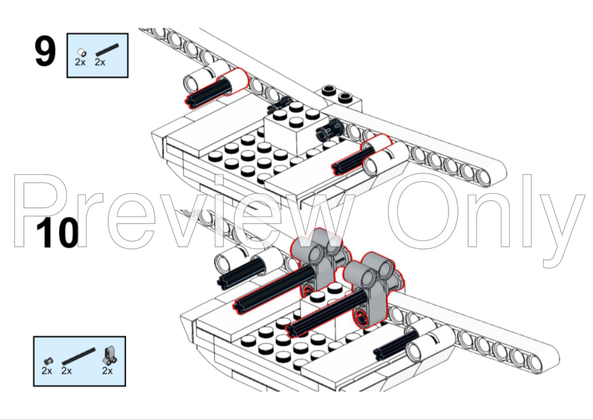 LEGO MOC-258618 Boeing 777-300ER - Qatar Airways Livery (1:100) by