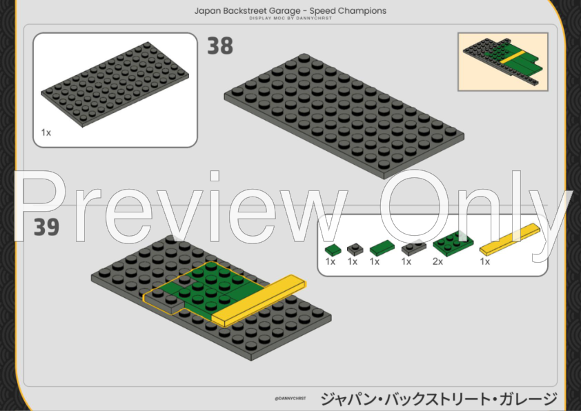 LEGO MOC-265598 JAPAN BACKSTREET GARAGE - SPEED CHAMPIONS DISPLAY