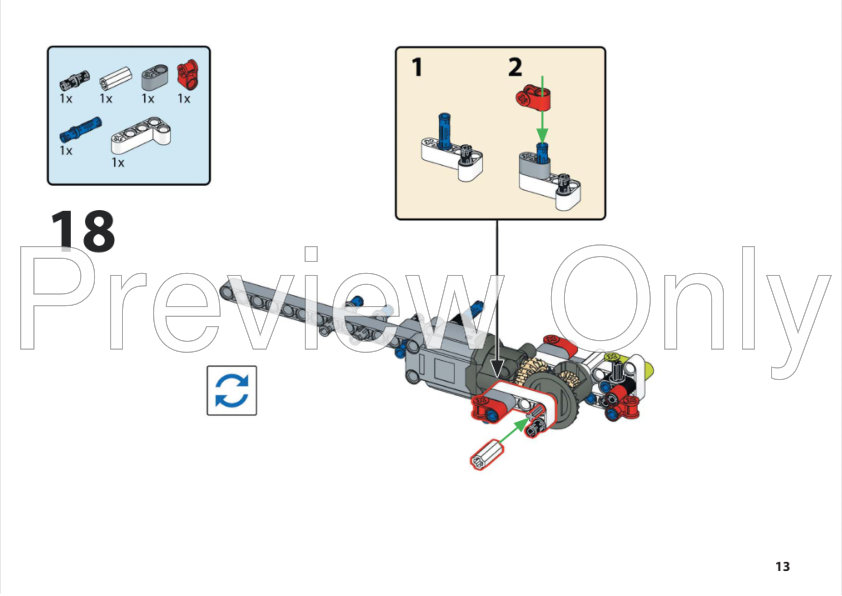 LEGO MOC-271403 42235 페라리 488 Pista RC MOD for Power Function