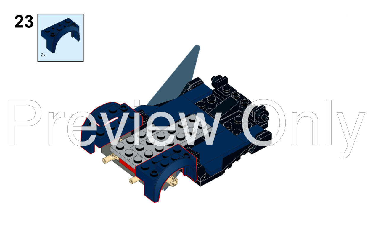 Iv's Color Coding LEGO MOC-278876 2023 Ford GT Mk IV Ford Supercar by lithiumoc ...