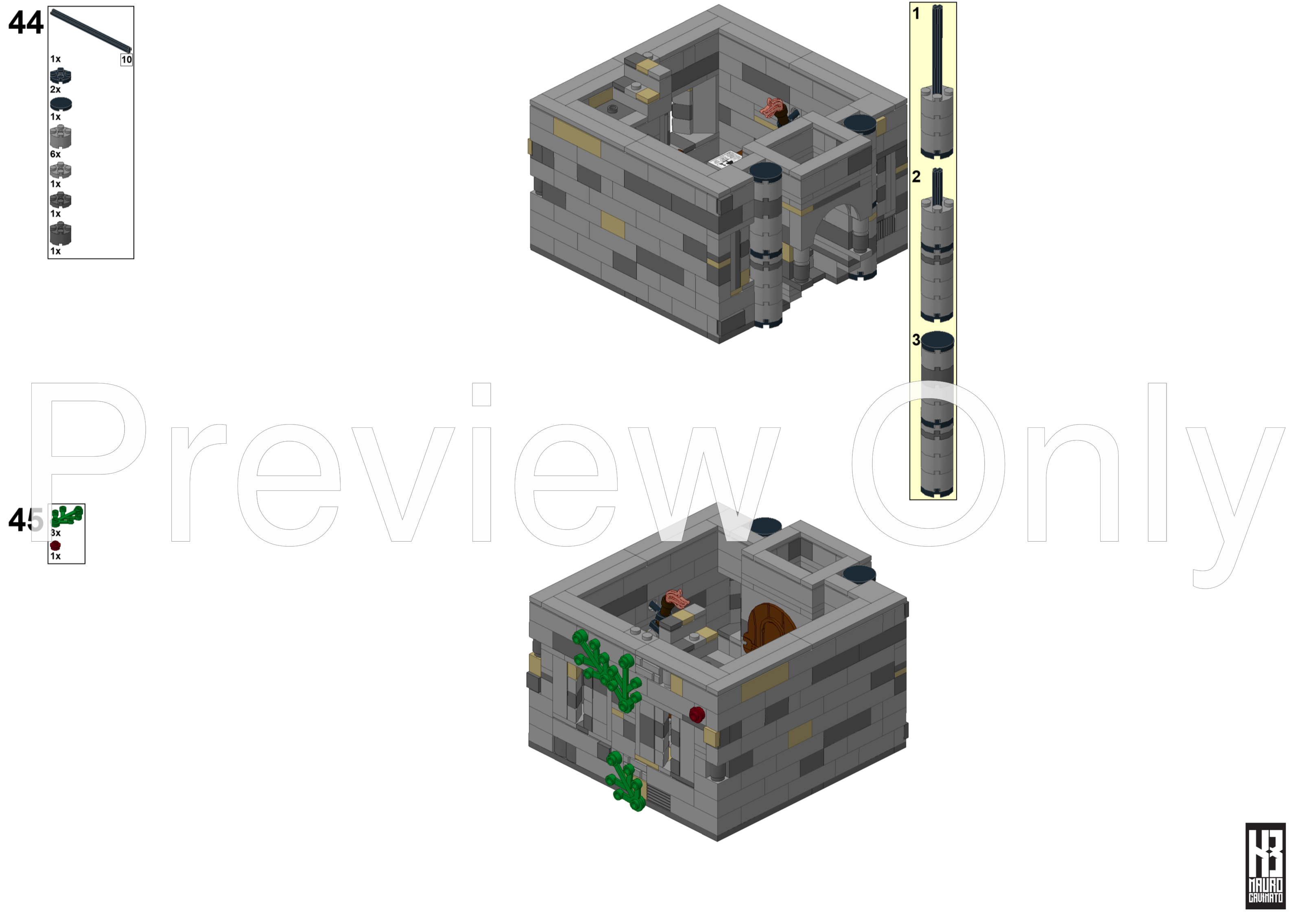 LEGO MOC K8004 Medieval Tower by kevin8 Rebrickable Build