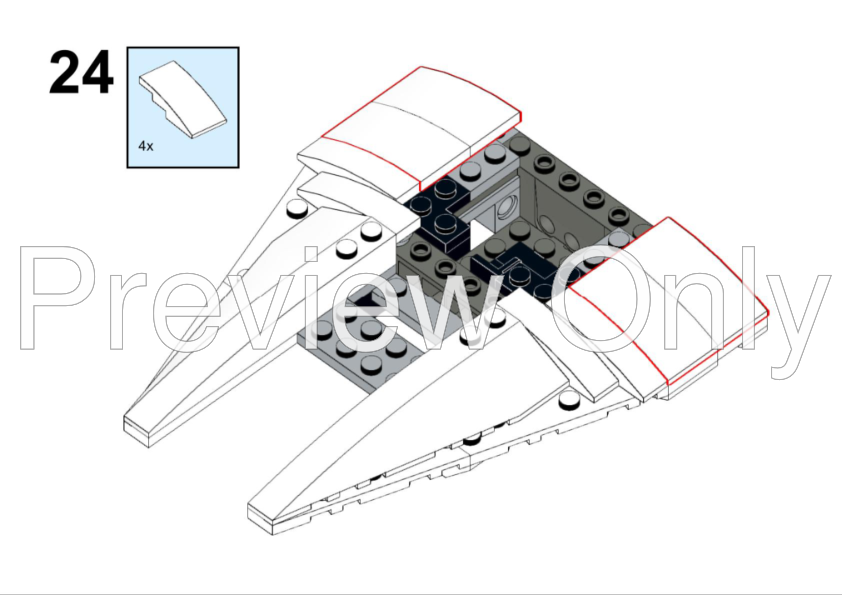lego mini a wing instructions