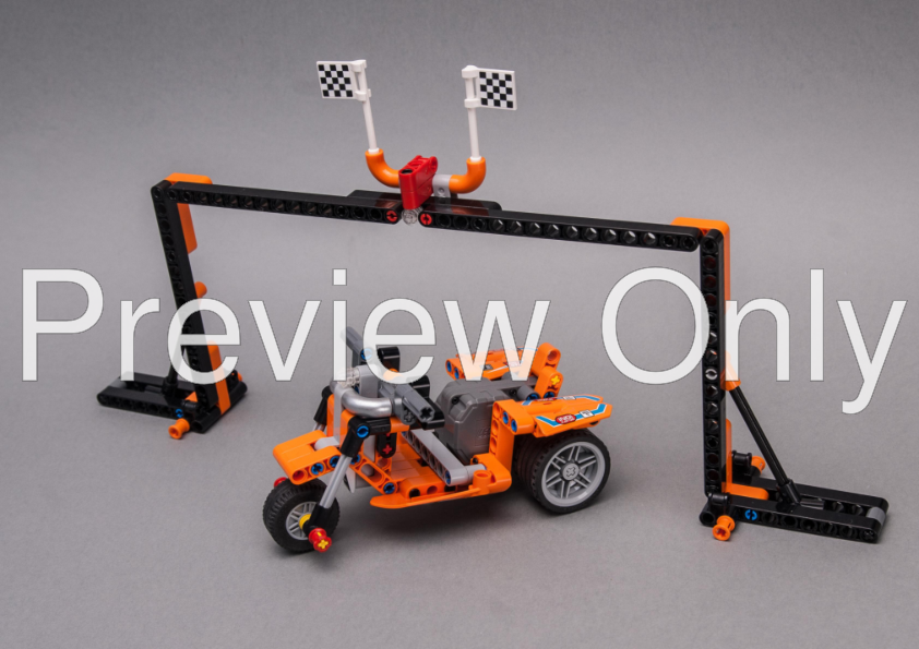 LEGO MOC 42104 Chopper Trike by Keep On Bricking Rebrickable - Main Image