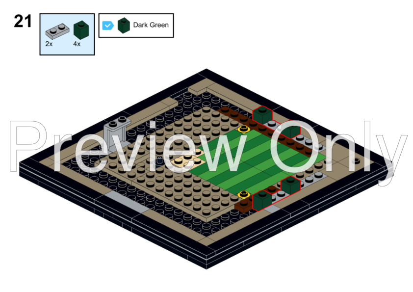 wrigley field lego plans