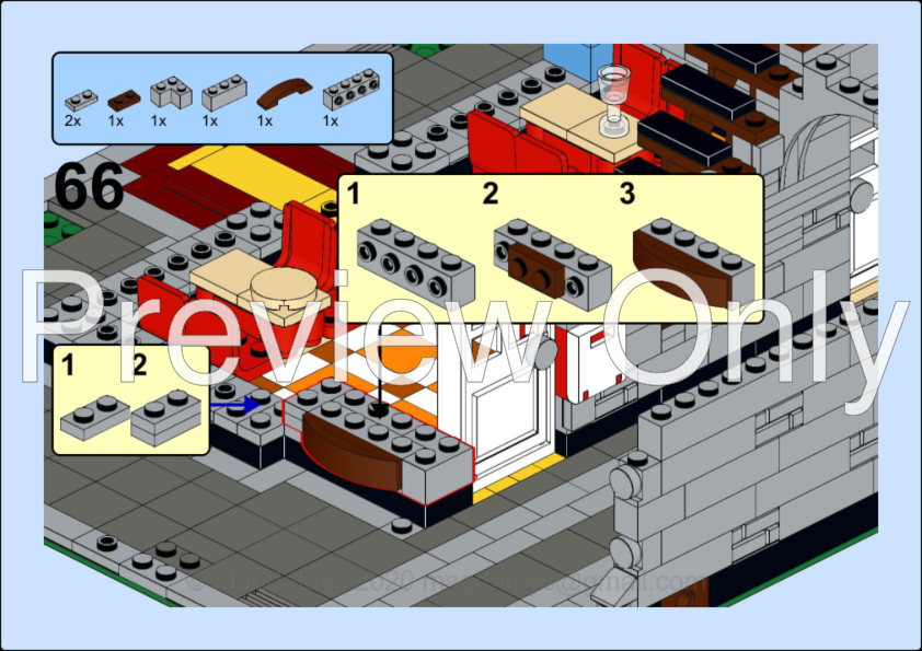 LEGO MOC-39491 Mamma Mia Pizzeria M1 by Magdatoys | Rebrickable - Build ...