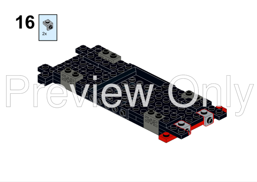 LEGO MOC-39764 Ferrari Monza 8 stud wide by designStudio