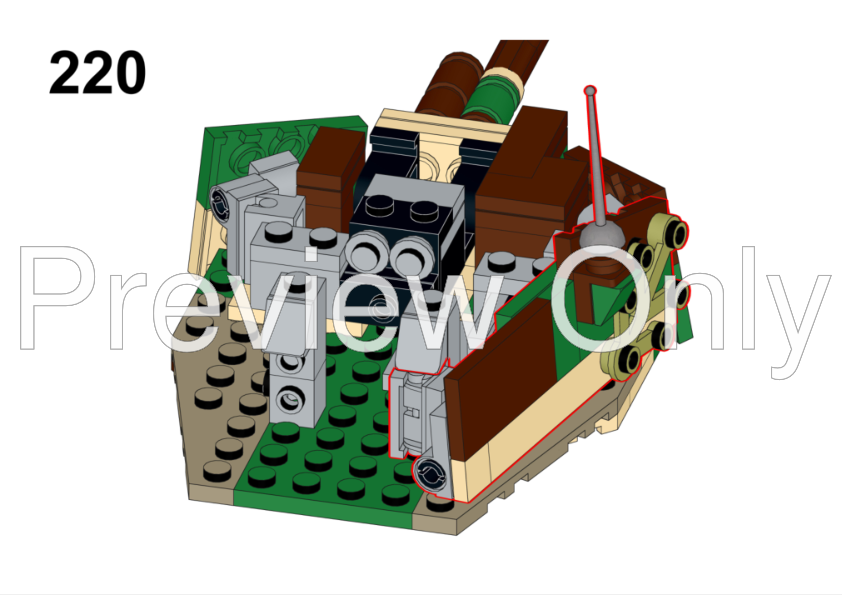 LEGO MOC-43775 1:30 Type 5 Chi-Ri, Japanese Medium Tank by
