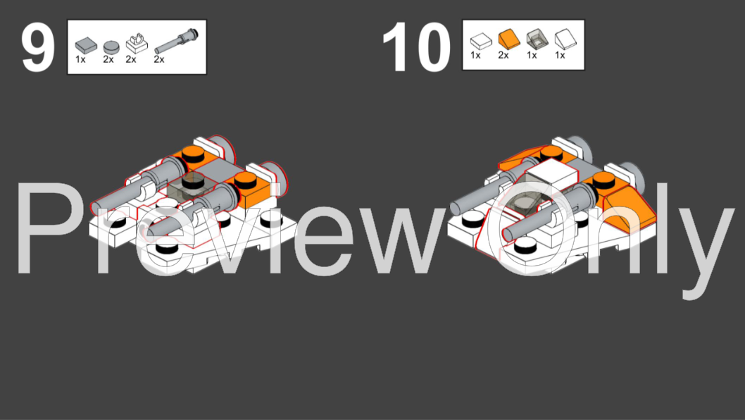 LEGO MOC Micro Assault on Hoth AT AT AT ST by ron mcphatty Rebrickable Build with LEGO