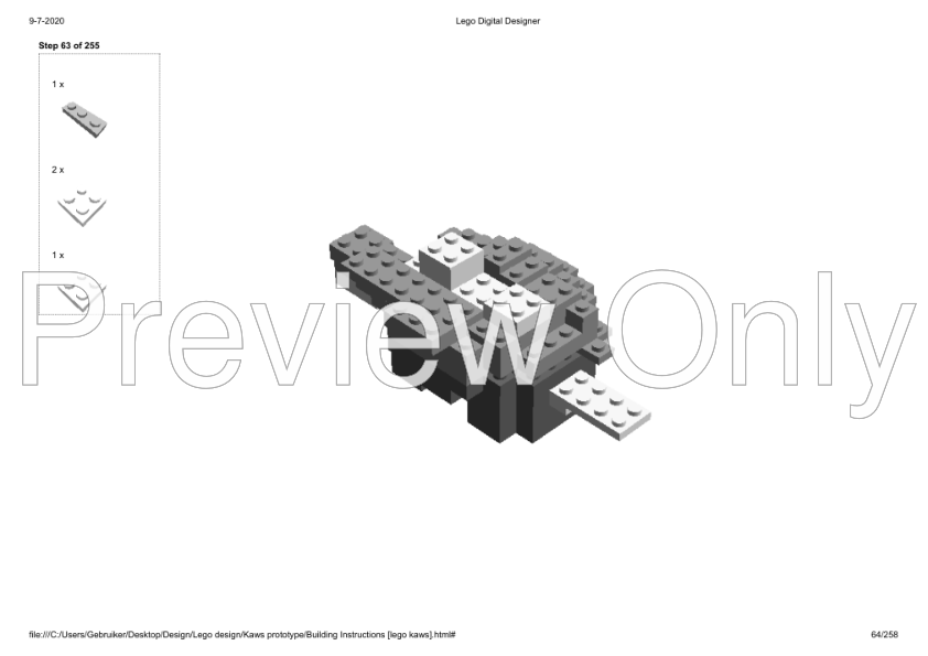kaws lego instructions