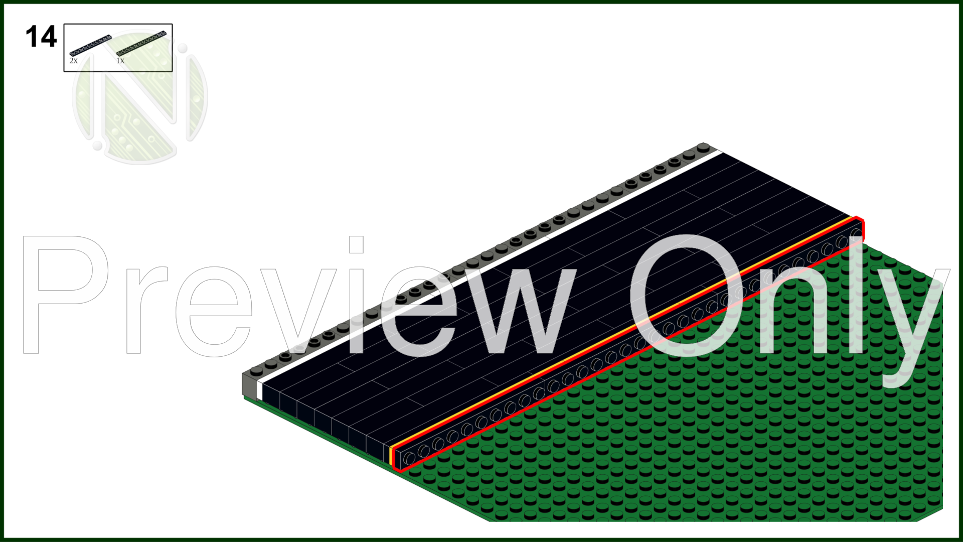 LEGO MOC-50590 NEXTBrick System Road with Rail and Exit by CyberLogic ...