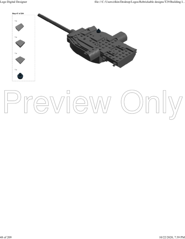 Lego Technic MOC RC Tank Tiger E PDF Instructions Only NO BRICKS