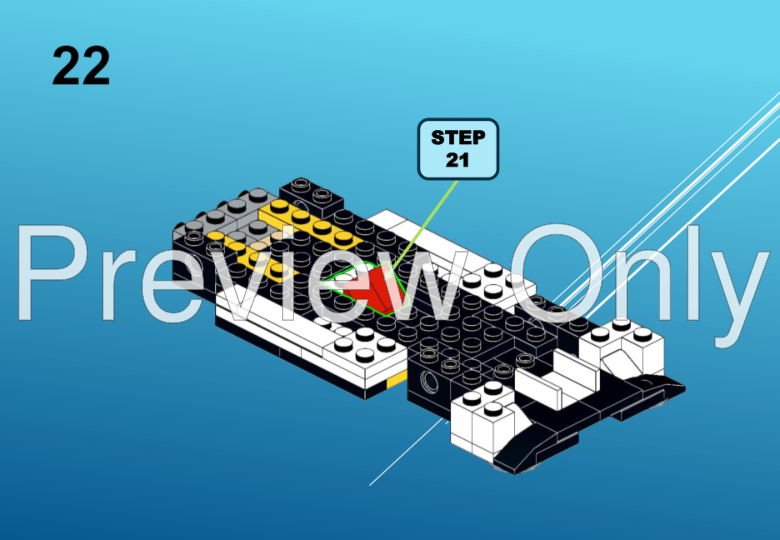 LEGO MOC-56203 Porsche 919 Hybrid in 8 Stud Wide Style by