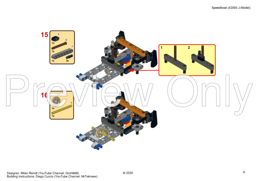 Lego technic sales speedboat