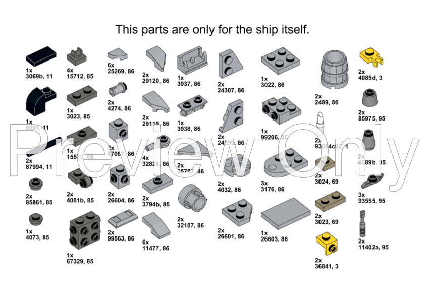 lego razor crest size comparison