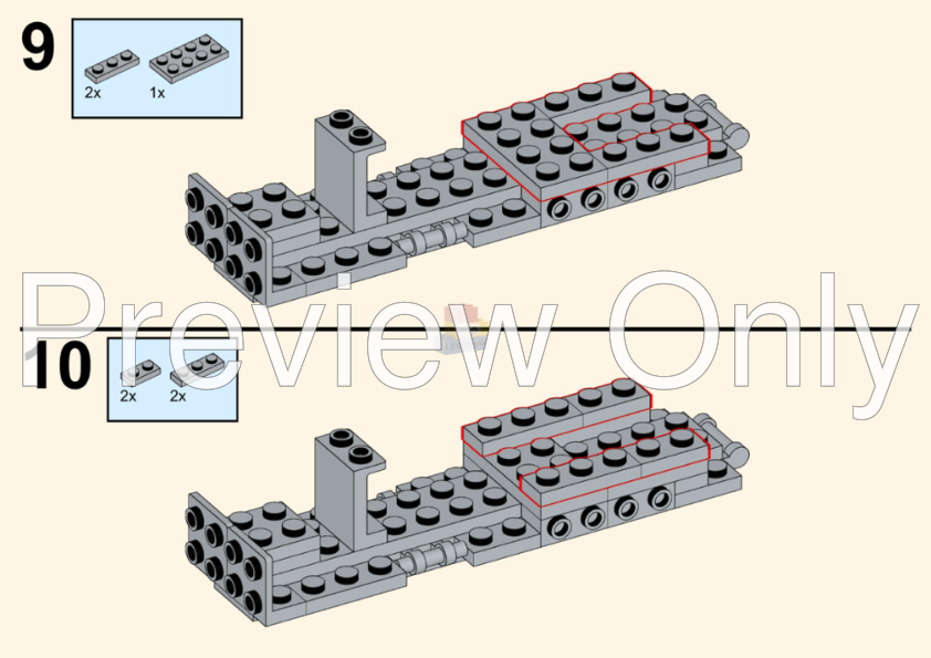 lego razor crest size comparison