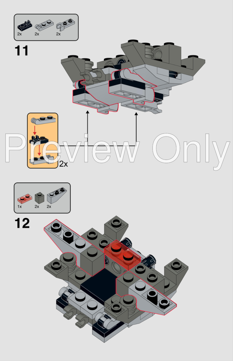 LEGO MOC Outland TIE conversion for 75300 Imperial TIE Starfighter