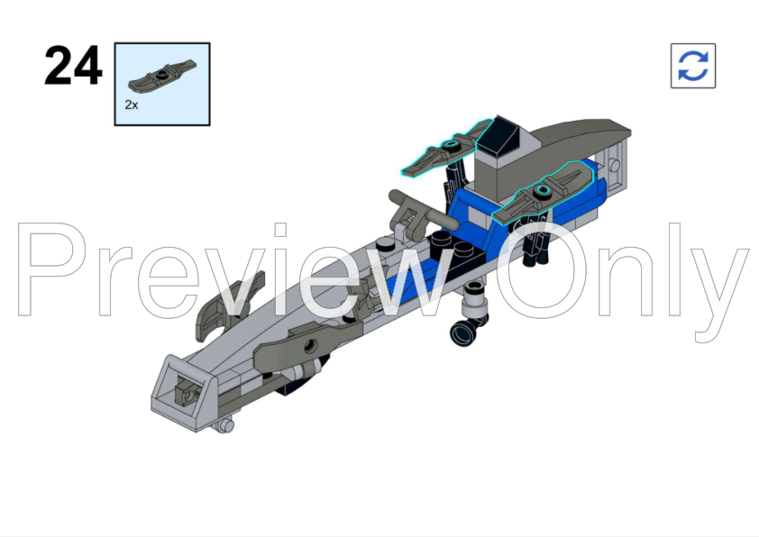 LEGO MOC 75280 Alternative Build: Small AT-ST and BARC speeder by