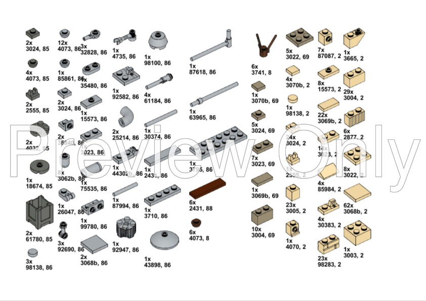 Set Costruzioni Tatooine Mos Eisley Villa – MOC 1207 Pezzi, Scala Minifigure, Mattoncini