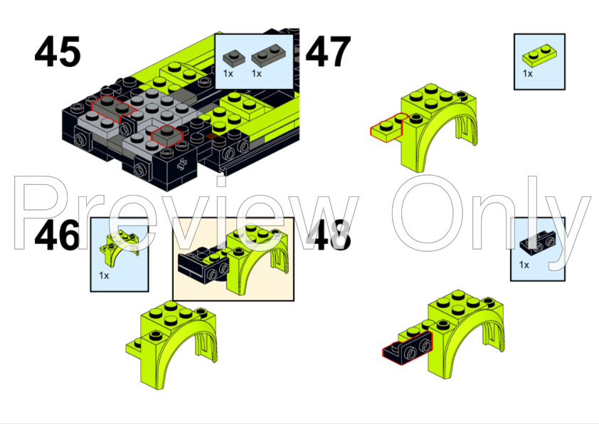 LEGO MOC Lamborghini Murcielago 8stud wide - Lime by thegbrix
