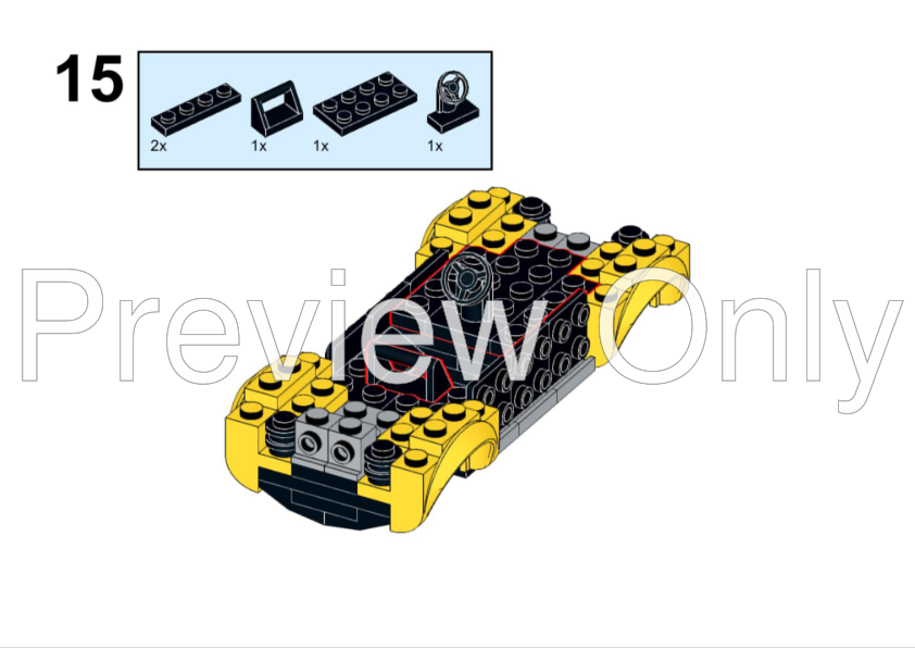 LEGO MOC 1969 Chevrolet Camaro by dreesejones Rebrickable