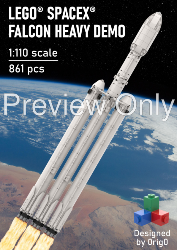 LEGO MOC SpaceX Falcon [Saturn V scale] by 0rig0 | Rebrickable - Build with LEGO