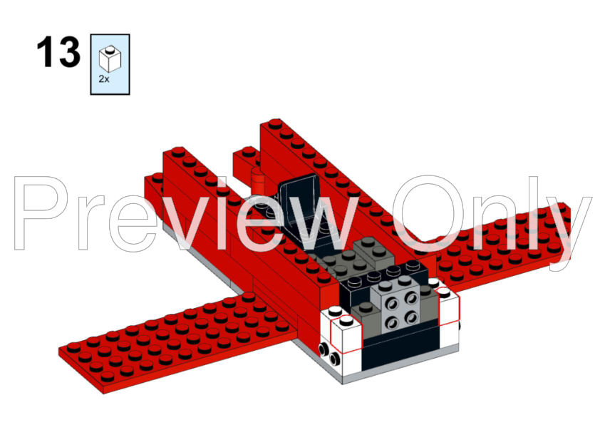 LEGO MOC Fokker Dr1 Triplane Red Baron by bigturbo38 Rebrickable