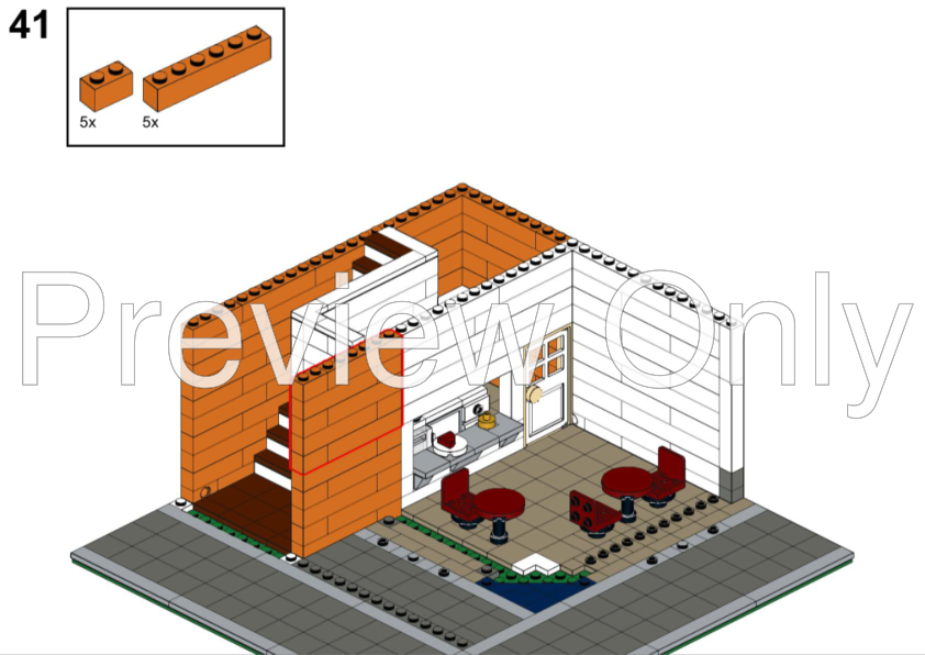 LEGO MOC Restaurant Modular Buildings 2 by MOC_Expert | Rebrickable ...