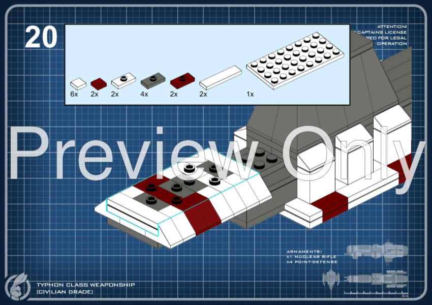 LEGO MOC Typhon Class [Civilian Grade] by noblebun | Rebrickable ...