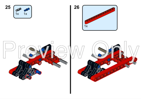 LEGO MOC-83412 42036 Motorcycle with Sidecar by Schotti