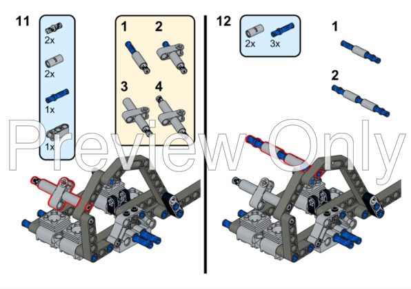 LEGO MOC-83412 42036 Motorcycle with Sidecar by Schotti