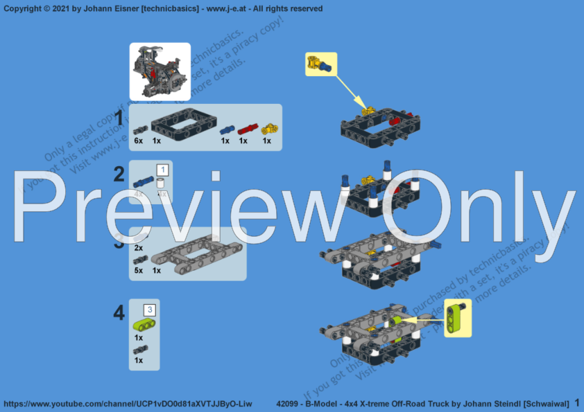 LEGO MOC 4x4 X treme Off Road Truck 42099 B Model by