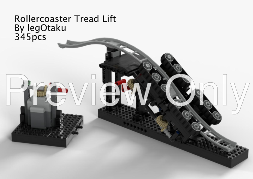 LEGO MOC Rollercoaster Tread Lift by legOtaku Rebrickable