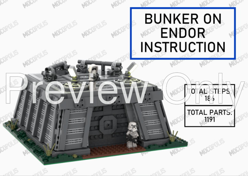 LEGO MOC SW Bunker on Endor by MOCOPOLIS Rebrickable Build with LEGO
