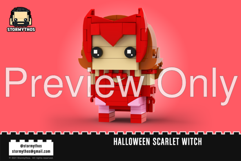 LEGO MOC Halloween Scarlet Witch BrickHeadz by Stormythos