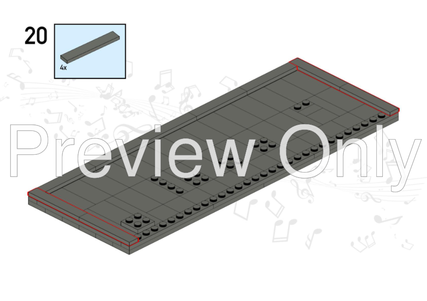 LEGO MOC Effects Pedals Board For Fender Stratocaster set 21329 by