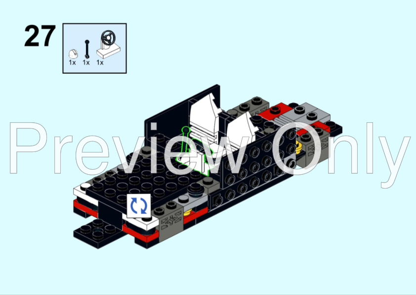 LEGO MOC-91417 Ferrrari 288 GTO - Speed Champions 8 Studs wide by